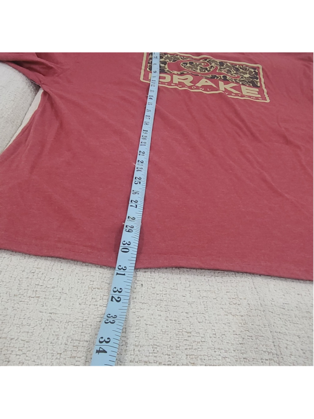 Drake Waterfowl Old School Bar Sz 2XL Long Sleeve T-Shirt Maroon Red Camo Logo - Picture 11 of 11